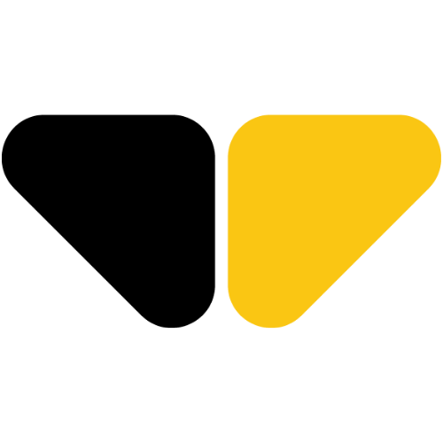 wingman media logo yellow black wings